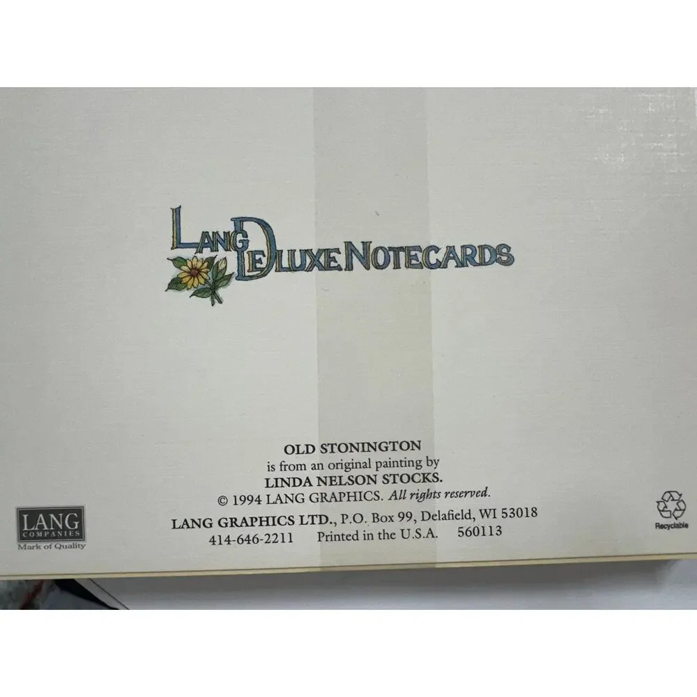 Lang Deluxe Notecards Old Stonington by Linda Nelson Stocks